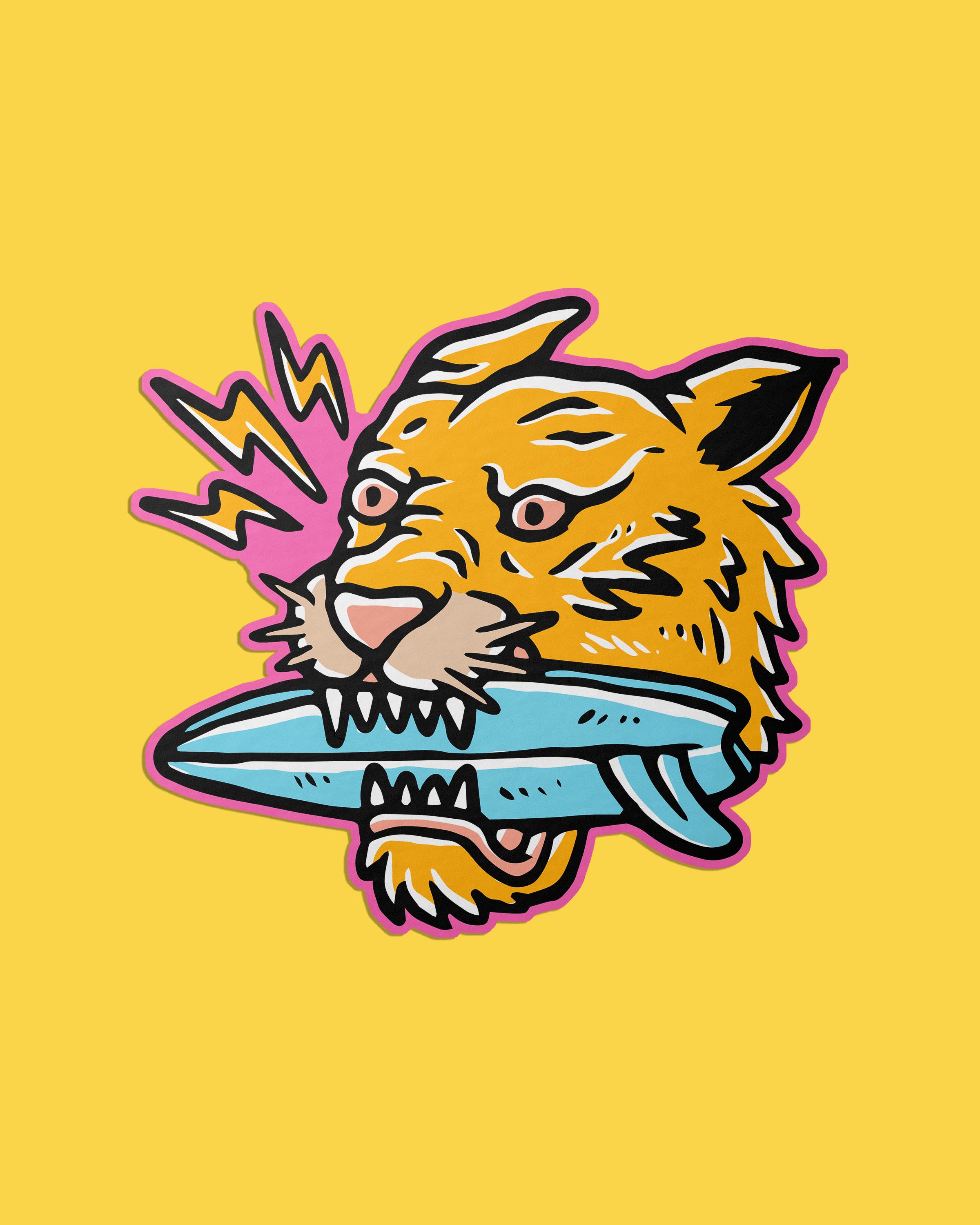 Custom die-cut vinyl sticker printed and cut to shape by Merchdrop